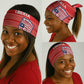 Liberia Football Neck Gaiter African Tribal Pattern - Red Jersey LT15