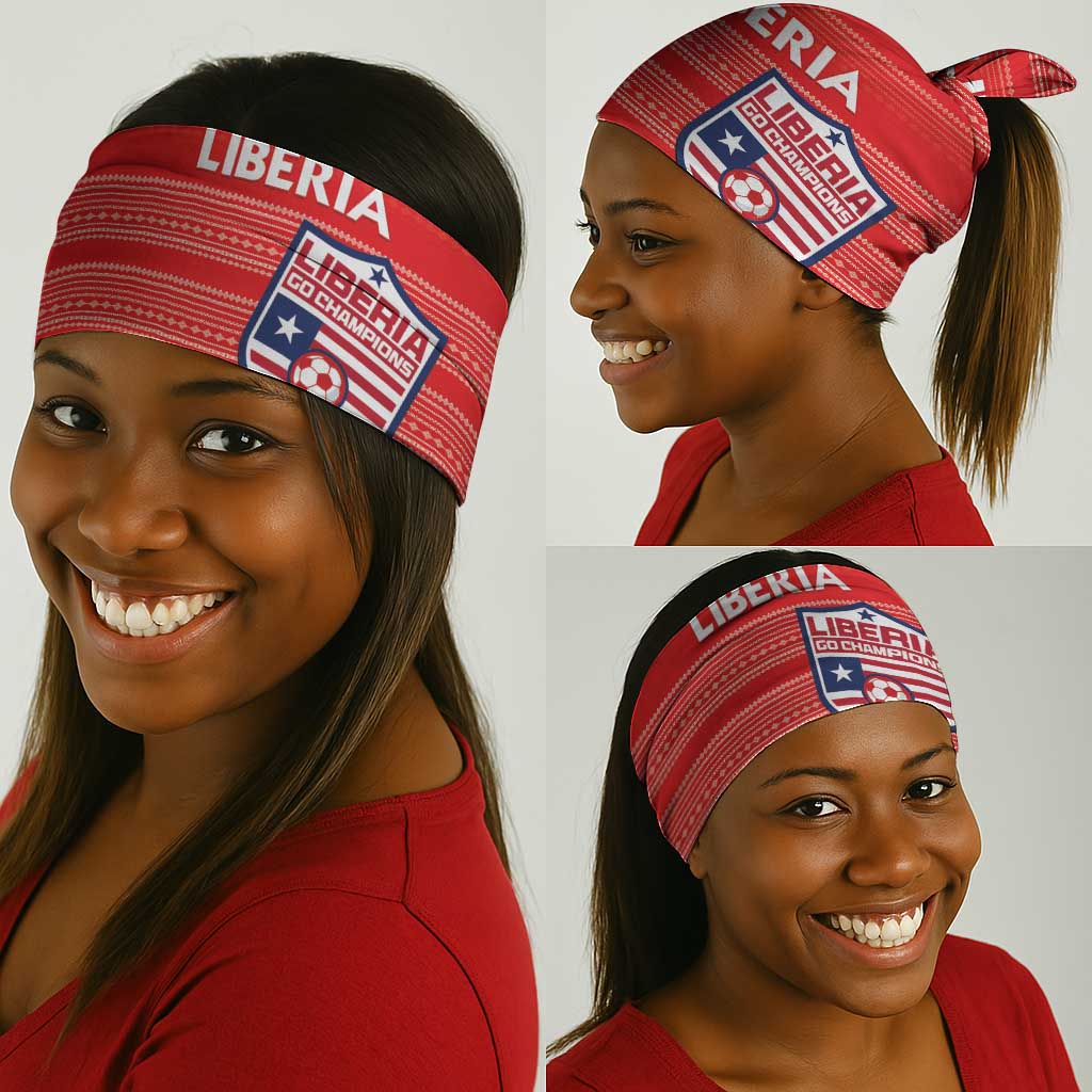 Liberia Football Neck Gaiter African Tribal Pattern - Red Jersey LT15