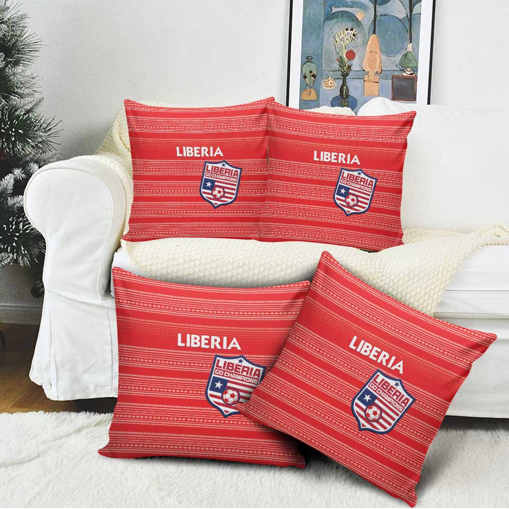 Liberia Football Pillow Cover Women Red Jersey