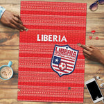 Liberia Football Puzzle Women Red Jersey
