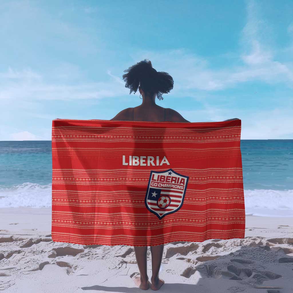 Liberia Football Sarong African Tribal Pattern - Red Jersey - African Pride