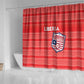 Liberia Football Shower Curtain African Tribal Pattern - Red Jersey - African Pride
