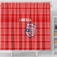 Liberia Football Shower Curtain African Tribal Pattern - Red Jersey - African Pride