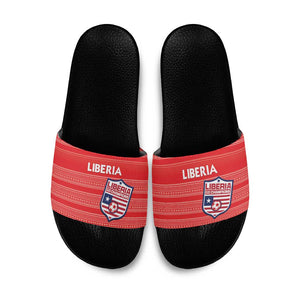 Liberia Football Slide Sandals Women Red Jersey