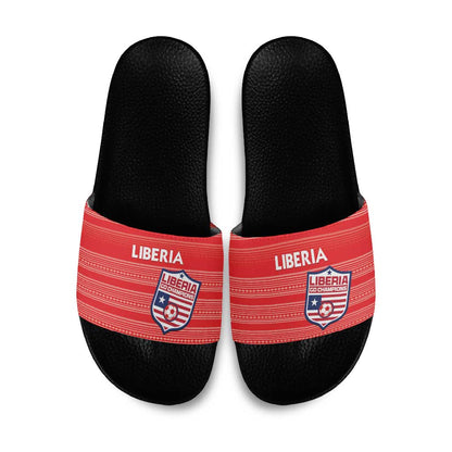 Liberia Football Slide Sandals Women Red Jersey
