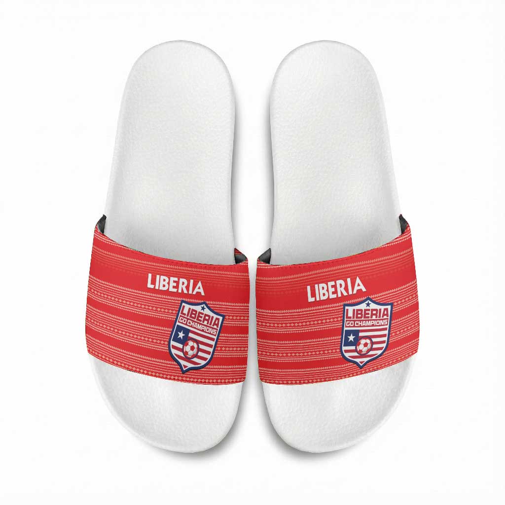 Liberia Football Slide Sandals Women Red Jersey