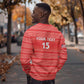 Custom Liberia Football Sweatshirt African Tribal Pattern - Red Jersey - African Pride
