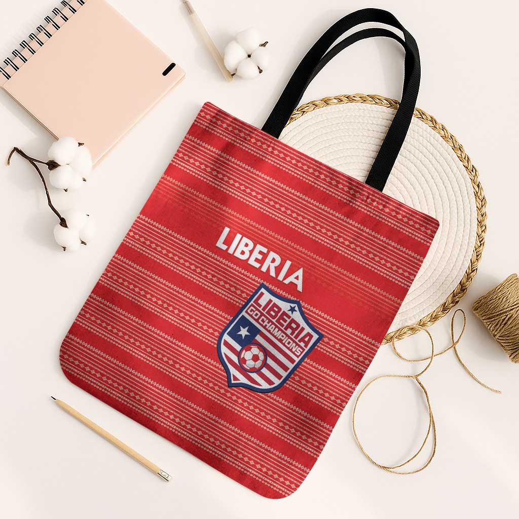 Liberia Football Tote Bag Women Red Jersey