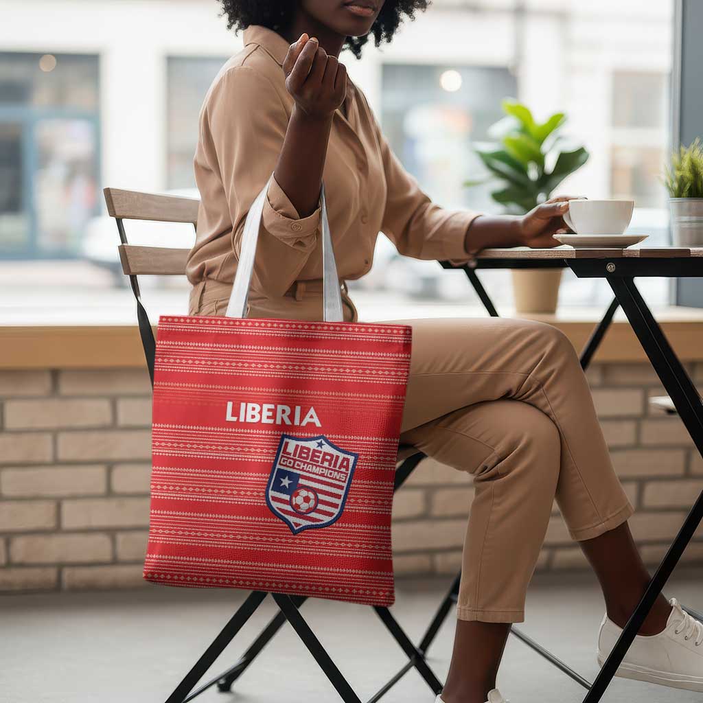 Liberia Football Tote Bag Women Red Jersey