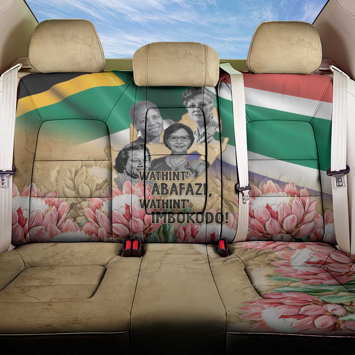 South African Women Fight Apartheir Back Car Seat Cover Wathint Abafazi Wathint Imbokodo - African Pride