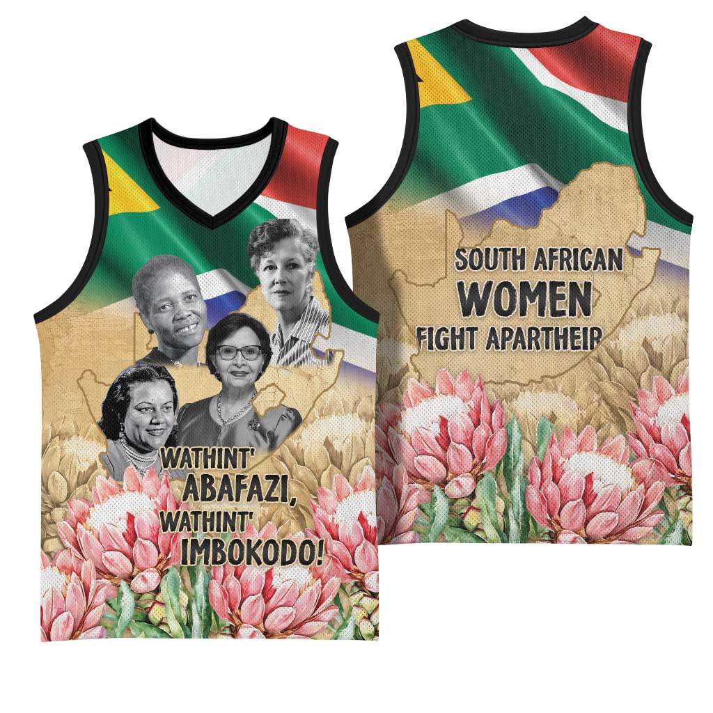 South African Women Fight Apartheir Basketball Jersey Wathint Abafazi Wathint Imbokodo LT15