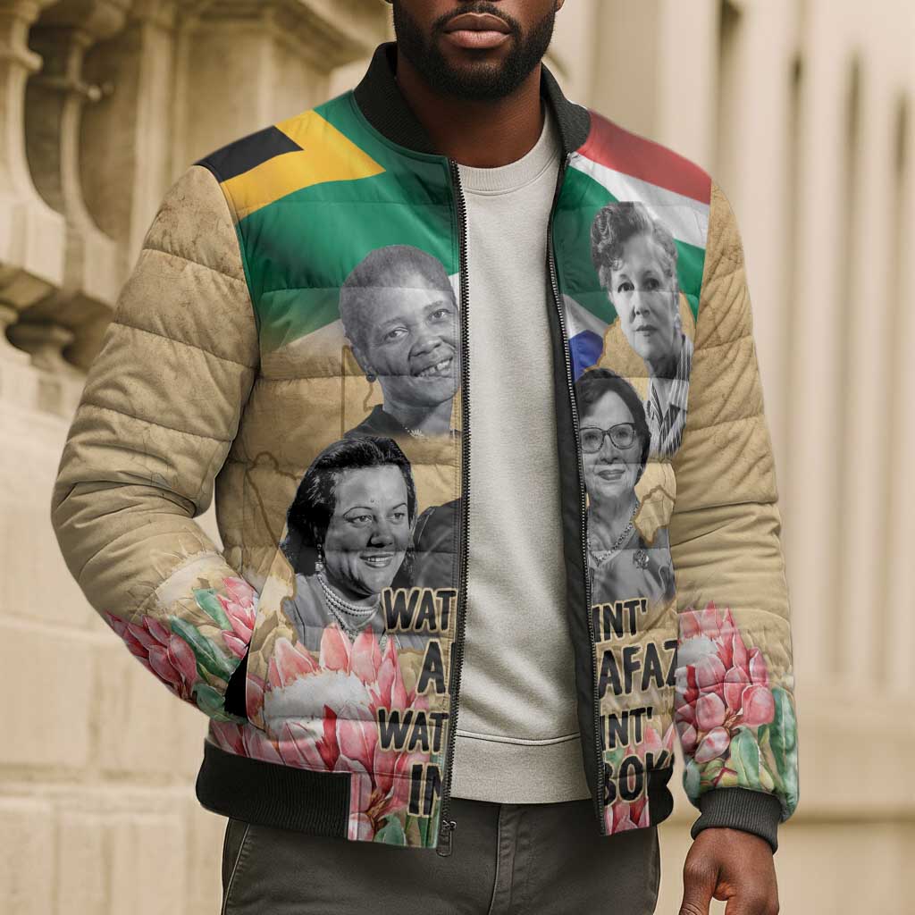 South African Women Mobilisation Bomber Puffer Jacket Wathint Abafazi Wathint Imbokodo
