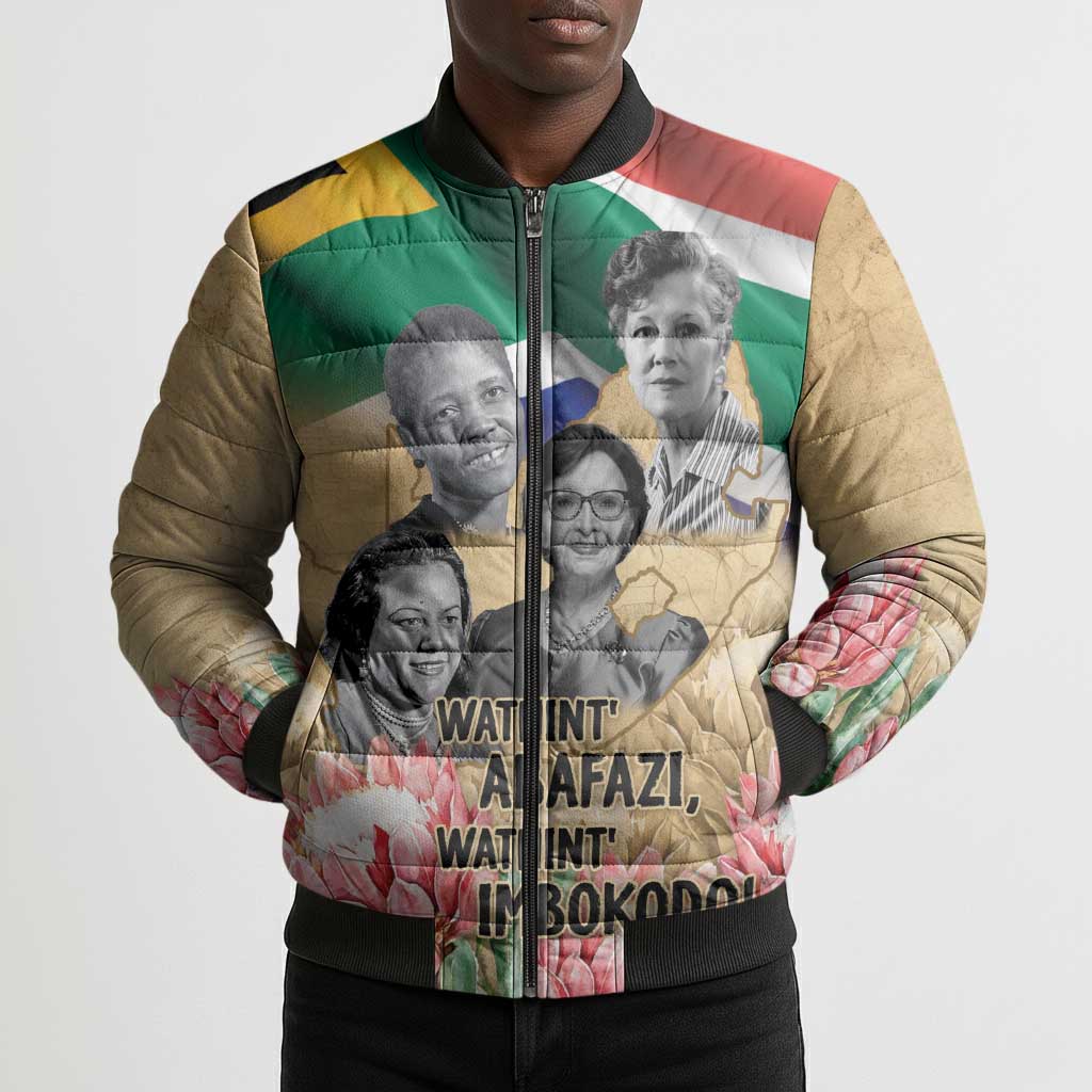 South African Women Mobilisation Bomber Puffer Jacket Wathint Abafazi Wathint Imbokodo
