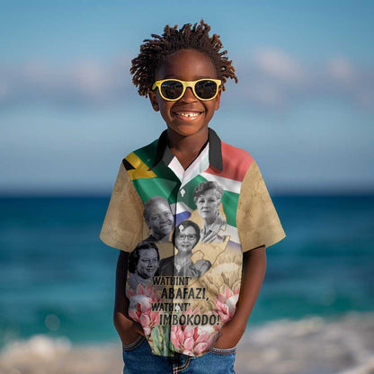 South African Women Fight Apartheir Kid Hawaiian Shirt Wathint Abafazi Wathint Imbokodo - African Pride