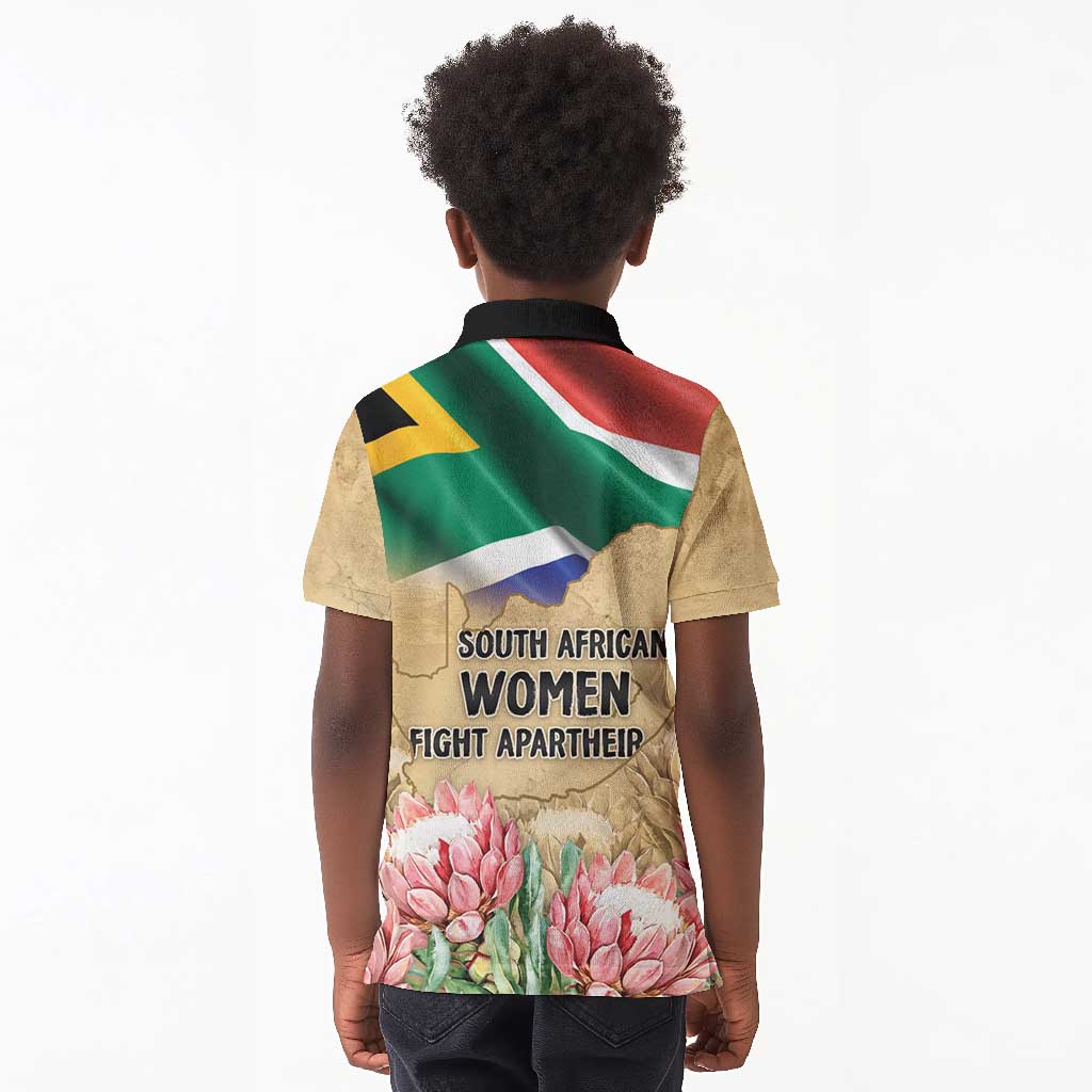 South African Women Fight Apartheir Kid Polo Shirt Wathint Abafazi Wathint Imbokodo - African Pride