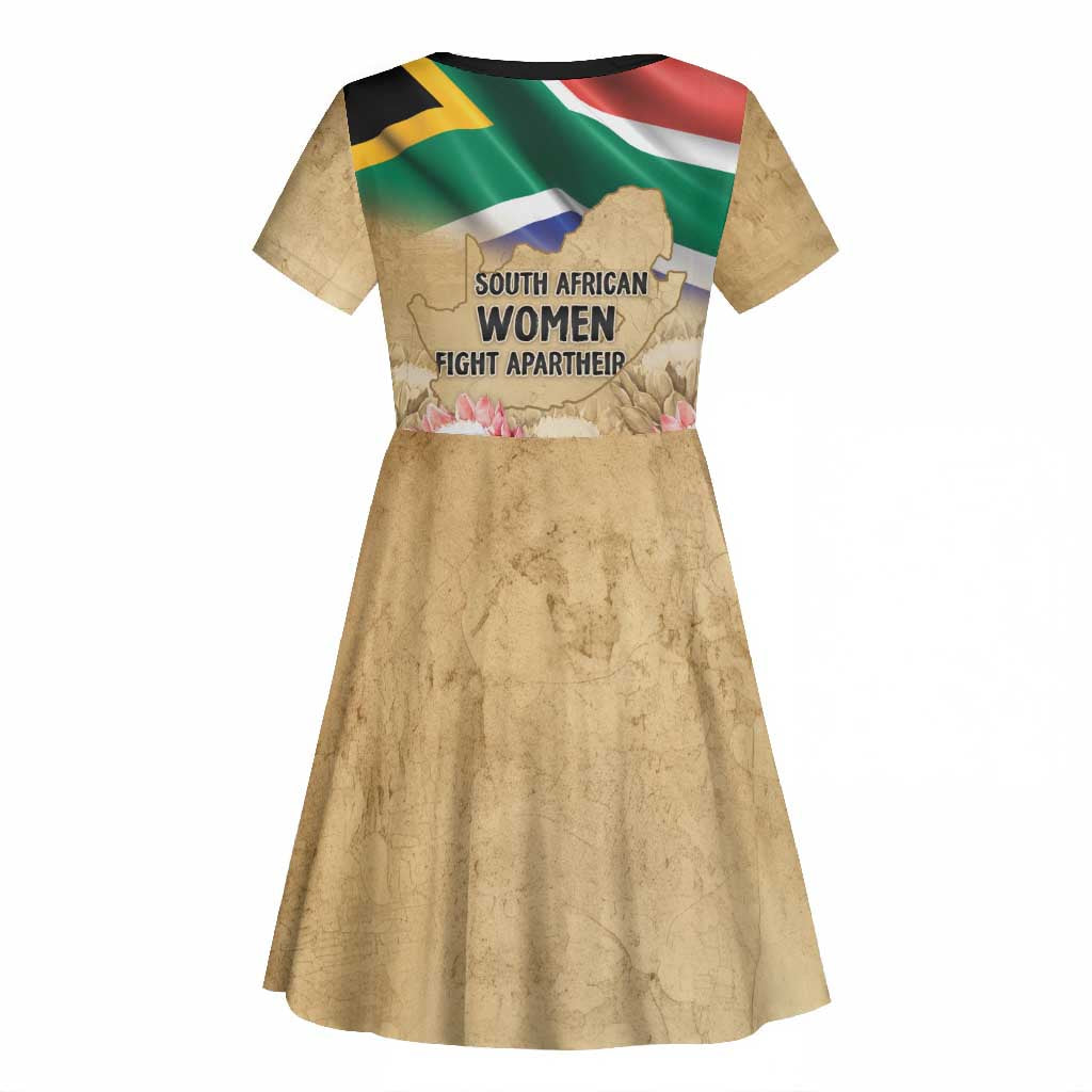 South African Women Fight Apartheir Kid Short Sleeve Dress Wathint Abafazi Wathint Imbokodo - African Pride