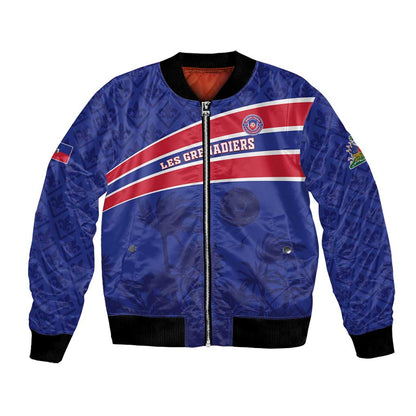 Custom Haiti Football Bomber Jacket Go Champions Les Grenadiers - African Pride