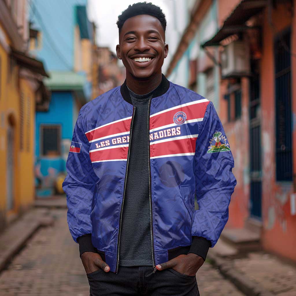Custom Haiti Football Bomber Jacket Go Champions Les Grenadiers - African Pride