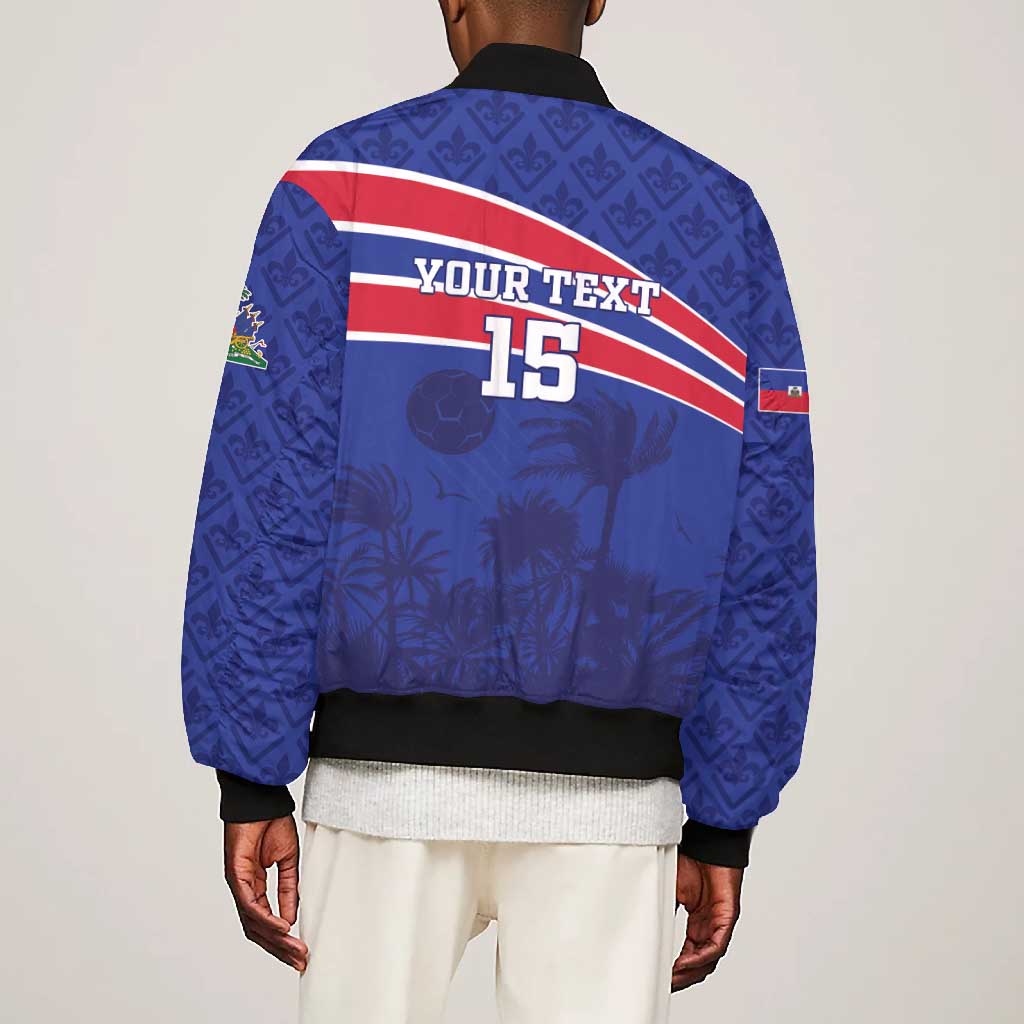 Custom Haiti Football Bomber Jacket Go Champions Les Grenadiers - African Pride