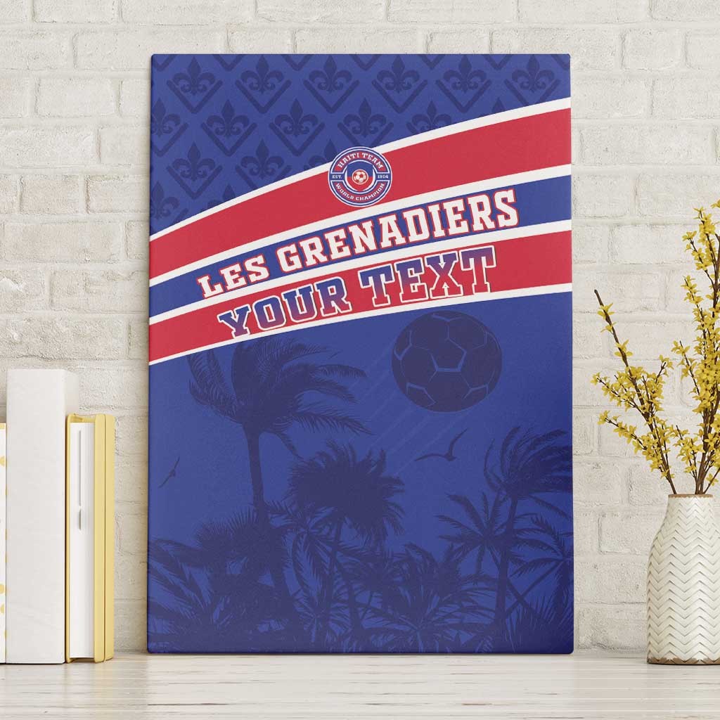 Custom Haiti Football Canvas Wall Art Go Champions Les Grenadiers - African Pride