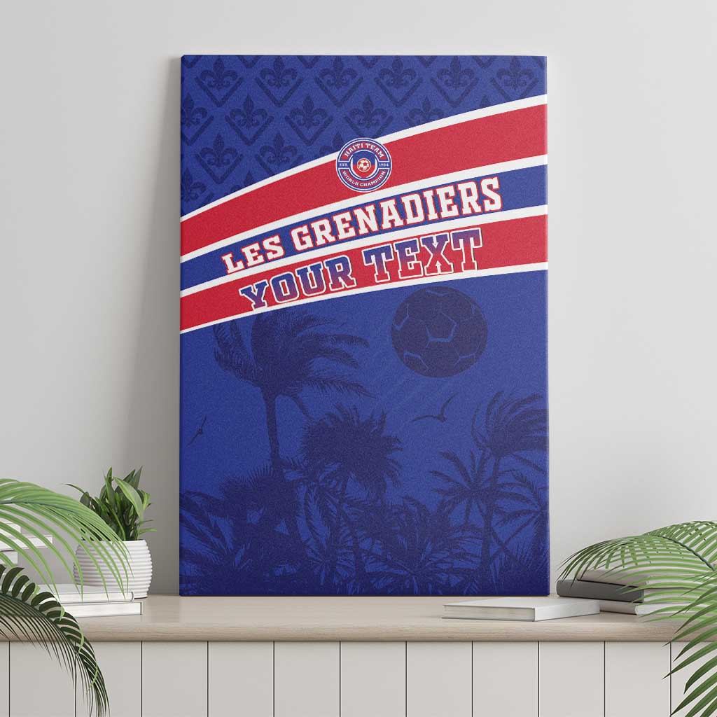 Custom Haiti Football Canvas Wall Art Go Champions Les Grenadiers - African Pride