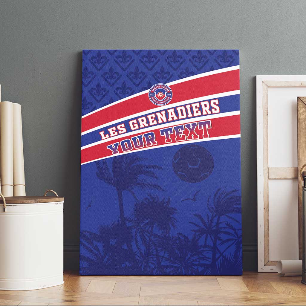 Custom Haiti Football Canvas Wall Art Go Champions Les Grenadiers - African Pride
