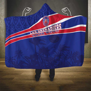 Custom Haiti Football Hooded Blanket Go Champions Les Grenadiers - African Pride
