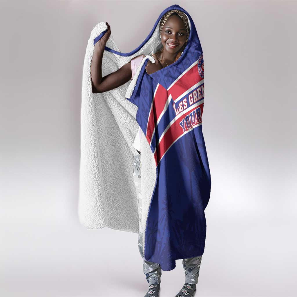Custom Haiti Football Hooded Blanket Go Champions Les Grenadiers - African Pride