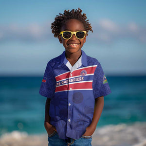 Custom Haiti Football Kid Hawaiian Shirt Go Champions Les Grenadiers - African Pride
