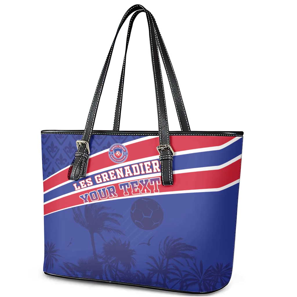 Custom Haiti Football Leather Tote Bag Go Champions Les Grenadiers - African Pride