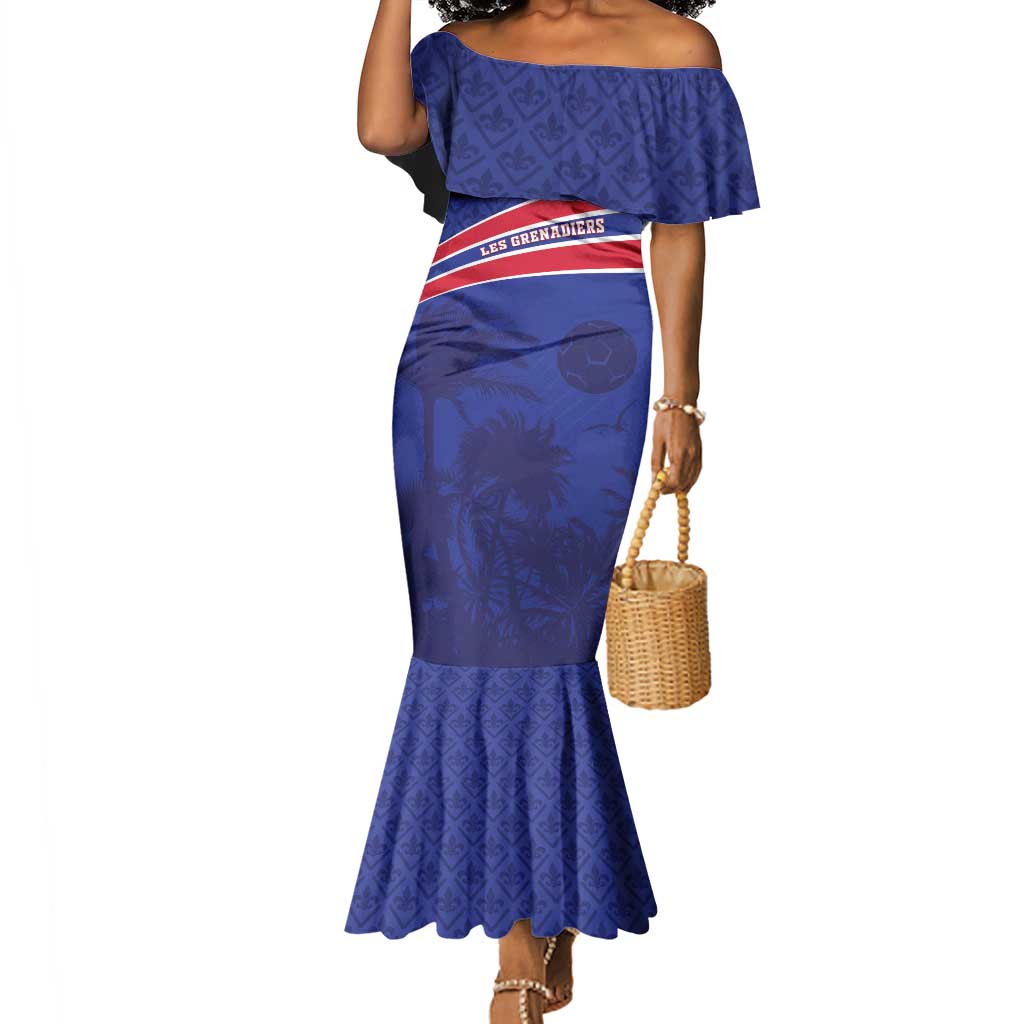 Custom Haiti Football Mermaid Dress Go Champions Les Grenadiers - African Pride