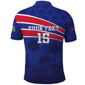 Custom Haiti Football Polo Shirt Go Champions Les Grenadiers - African Pride