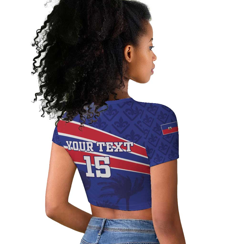 Custom Haiti Football Raglan Cropped T shirt Go Champions Les Grenadiers - African Pride