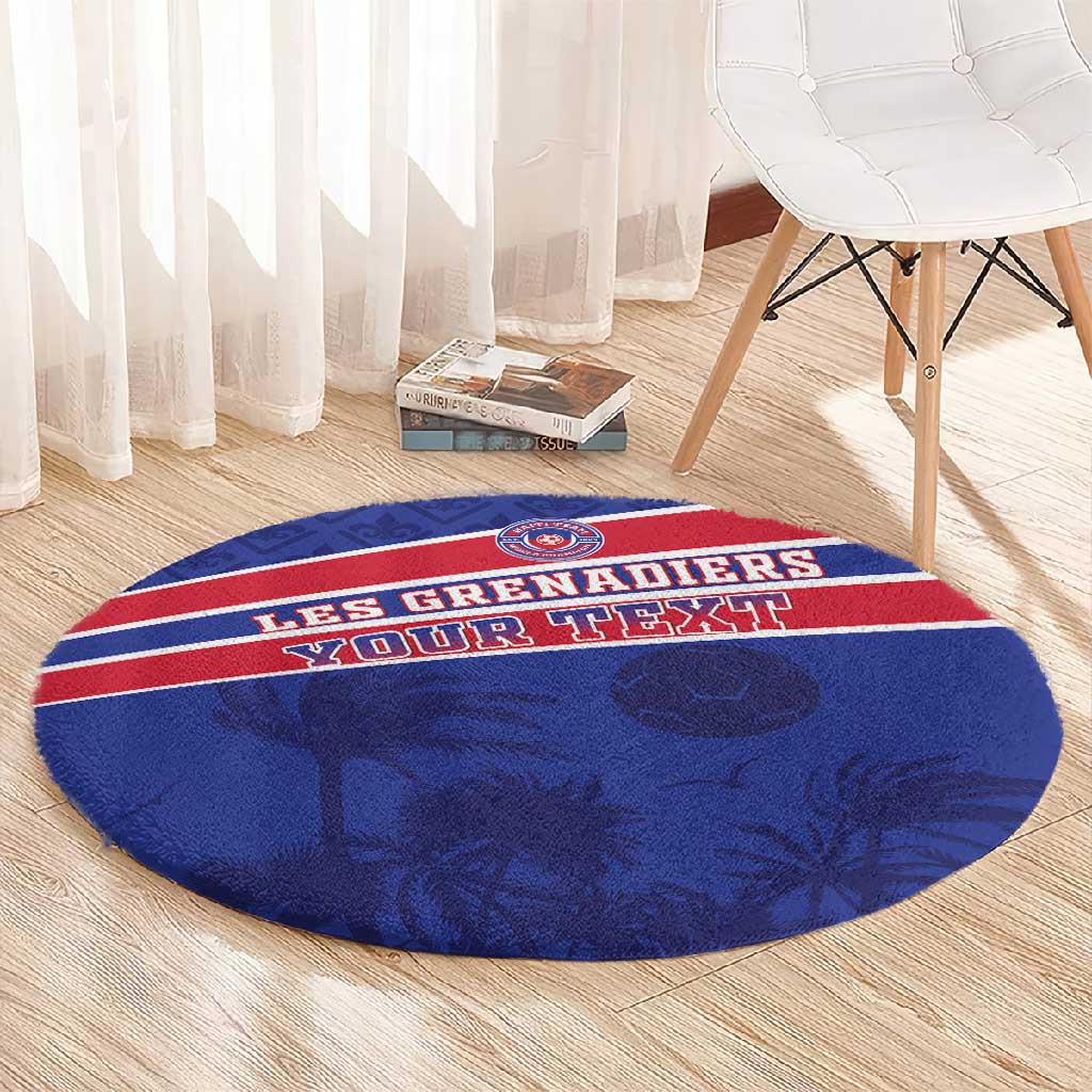 Custom Haiti Football Round Carpet Go Champions Les Grenadiers - African Pride