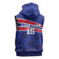 Custom Haiti Football Sleeveless Zip Hoodie Go Champions Les Grenadiers - African Pride
