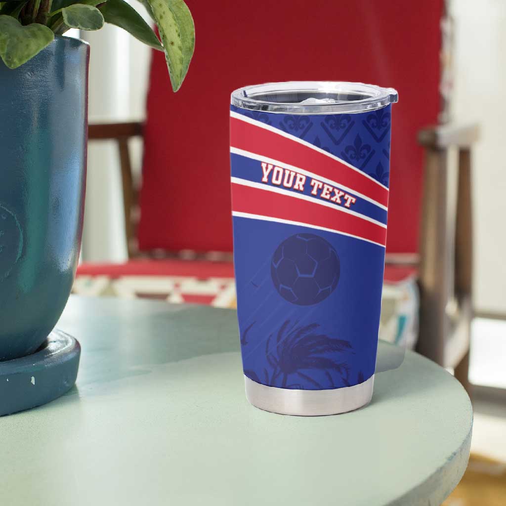 Custom Haiti Football Tumbler Cup Go Champions Les Grenadiers - undefined
