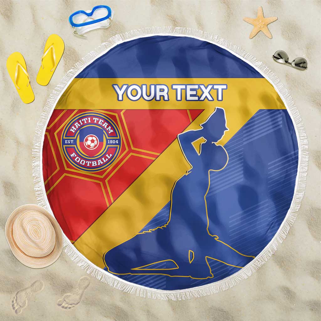 Custom Haiti Football Beach Blanket Neg Marron - Road To World Cup 2026 - African Pride