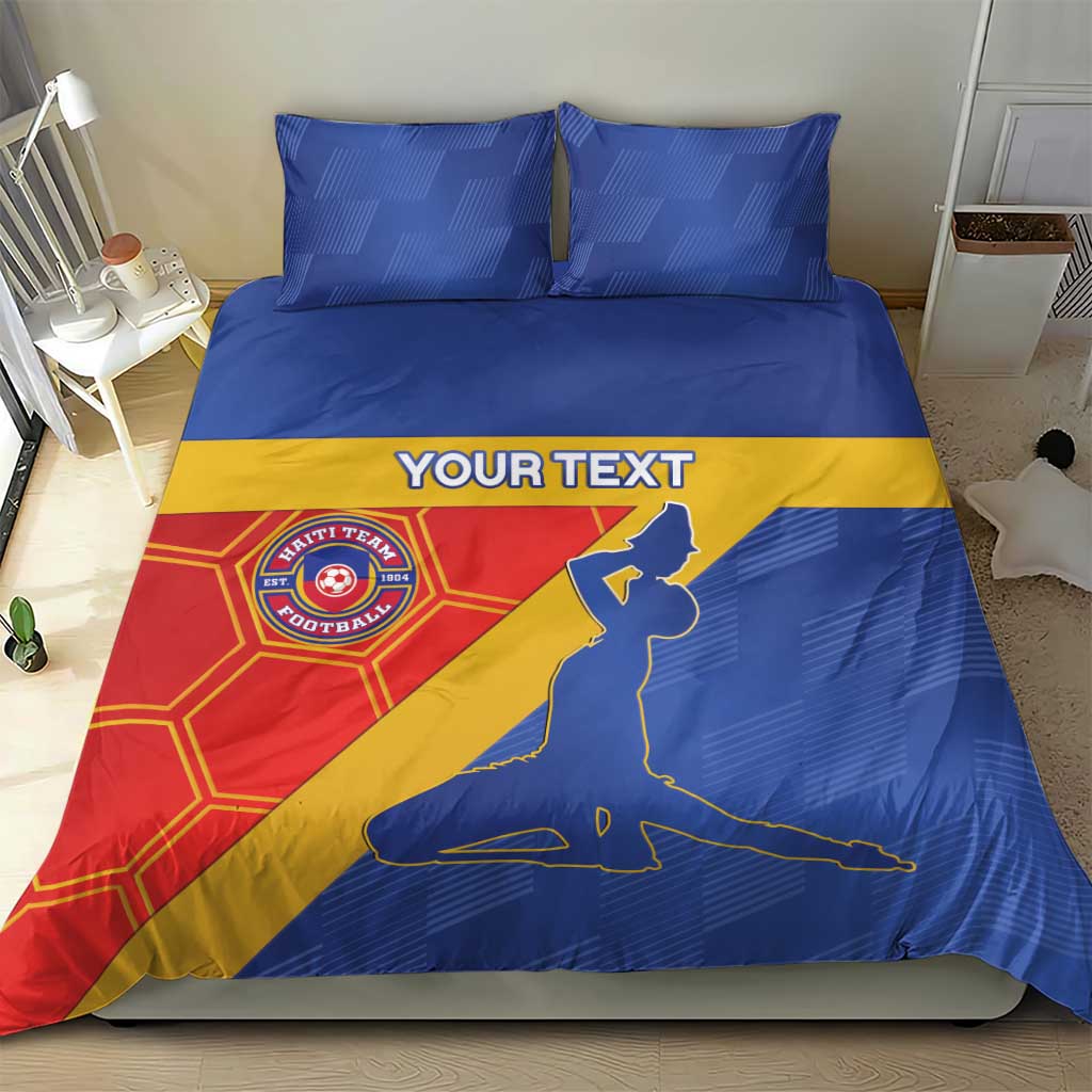 Custom Haiti Football Bedding Set Neg Marron - Road To World Cup 2026 - African Pride