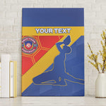 Custom Haiti Football Canvas Wall Art Neg Marron - Road To World Cup 2026 - African Pride