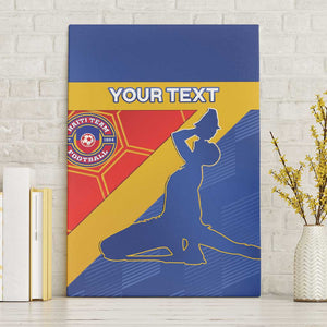 Custom Haiti Football Canvas Wall Art Neg Marron - Road To World Cup 2026 - African Pride