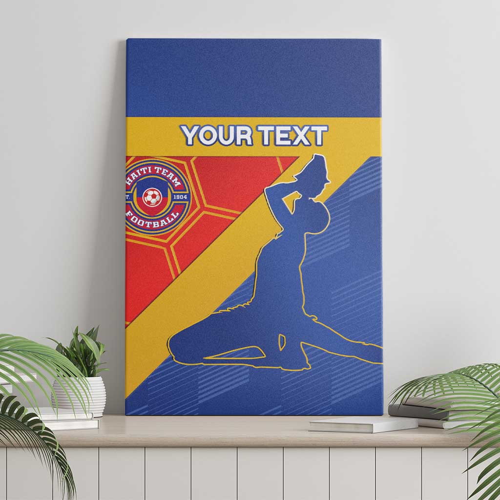 Custom Haiti Football Canvas Wall Art Neg Marron - Road To World Cup 2026 - African Pride