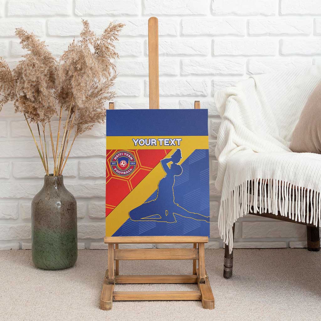 Custom Haiti Football Canvas Wall Art Neg Marron - Road To World Cup 2026 - African Pride
