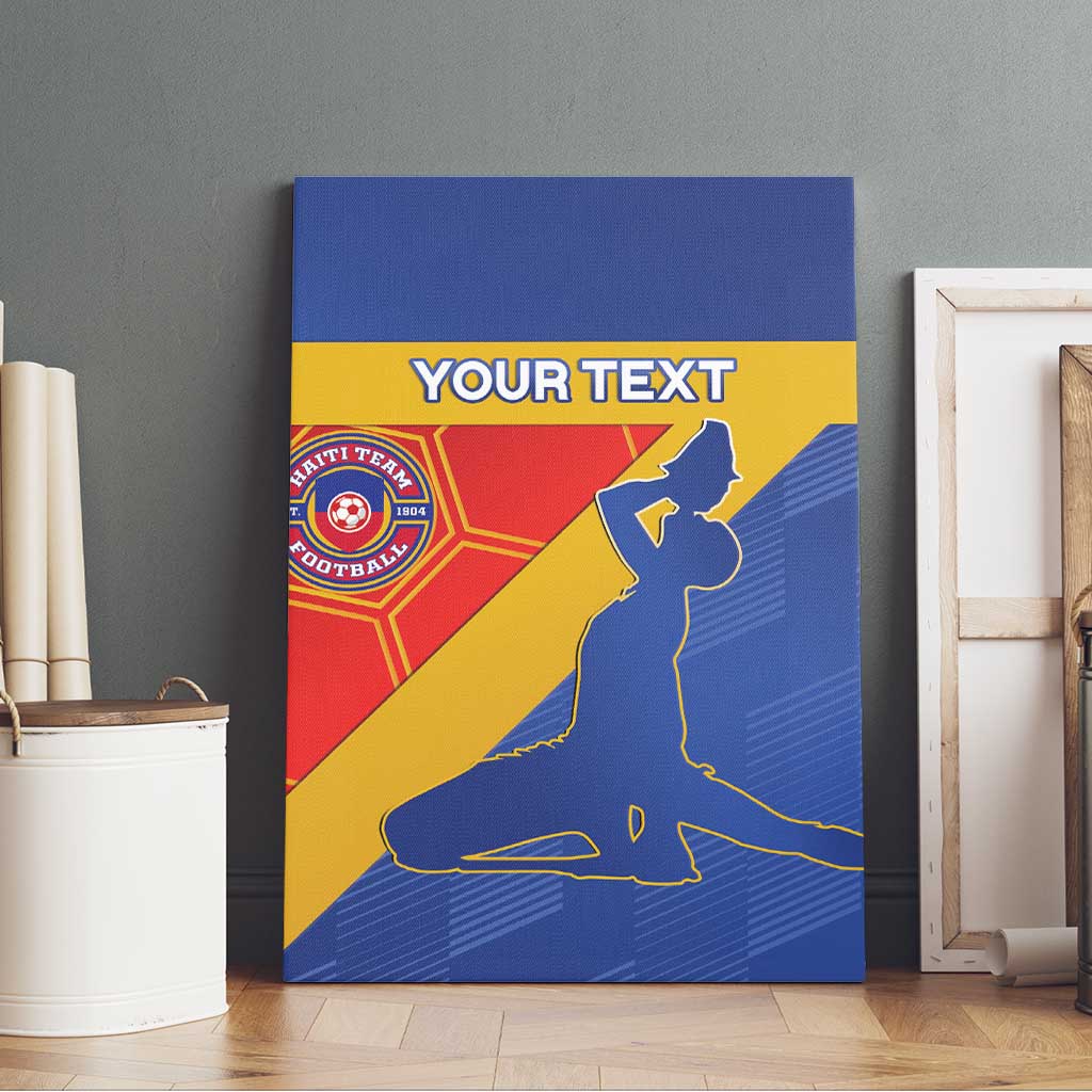 Custom Haiti Football Canvas Wall Art Neg Marron - Road To World Cup 2026 - African Pride