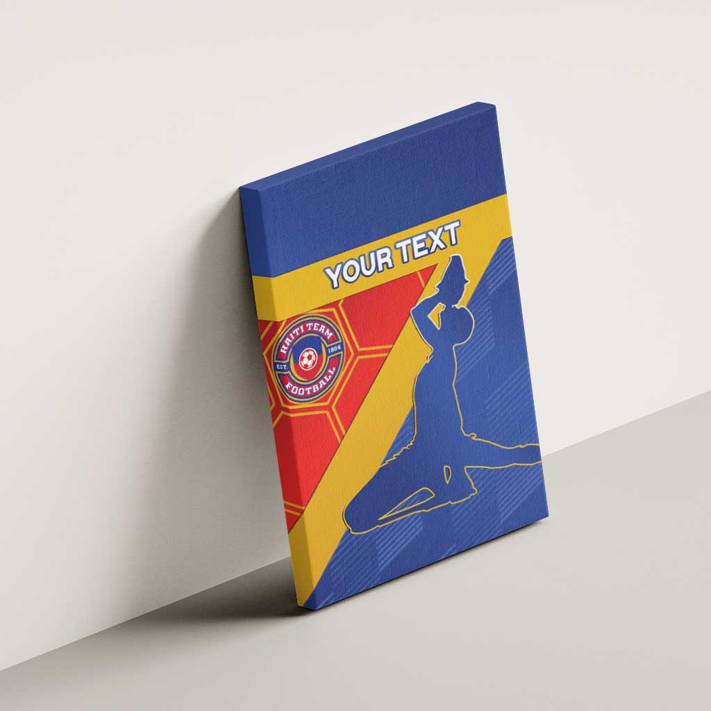 Custom Haiti Football Canvas Wall Art Neg Marron - Road To World Cup 2026 - African Pride