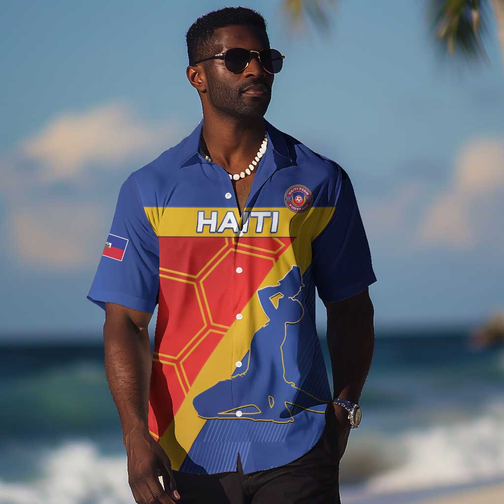 Custom Haiti Football Hawaiian Shirt Neg Marron - Road To World Cup 2026 - African Pride