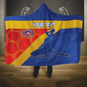 Custom Haiti Football Hooded Blanket Neg Marron - Road To World Cup 2026 - African Pride
