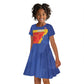 Custom Haiti Football Kid Short Sleeve Dress Neg Marron - Road To World Cup 2026 - African Pride