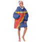 Custom Haiti Football Kid Wearable Blanket Hoodie Neg Marron - Road To World Cup 2026 - African Pride