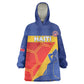 Custom Haiti Football Kid Wearable Blanket Hoodie Neg Marron - Road To World Cup 2026 - African Pride