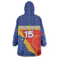 Custom Haiti Football Kid Wearable Blanket Hoodie Neg Marron - Road To World Cup 2026 - African Pride